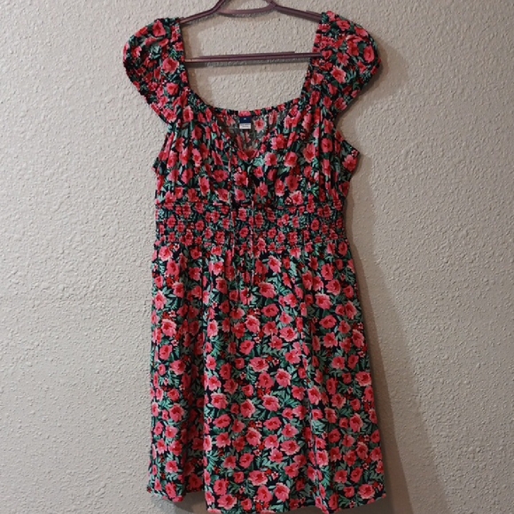 Old Navy Dresses & Skirts - Old Navy Pink and Green Floral Dress, Ladies Summer Dress, Ladies Size Medium
